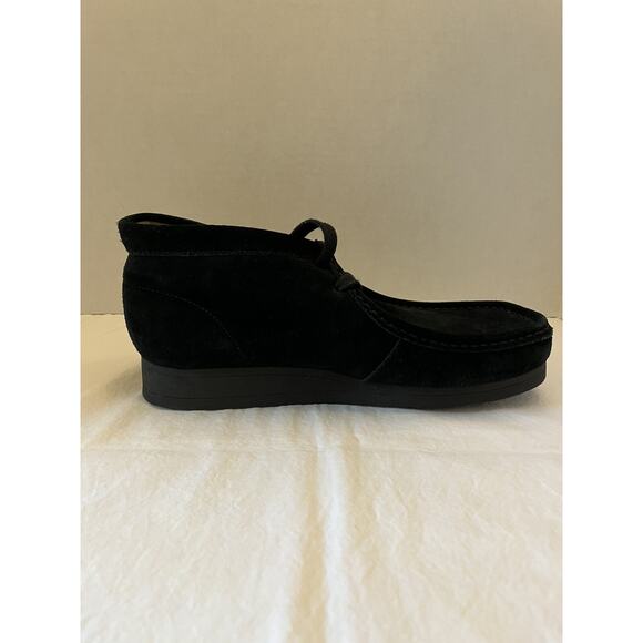 Clarks Wallabee Men's Size 9.5 M Black Suede Boots Shoes - Picture 5 of 9